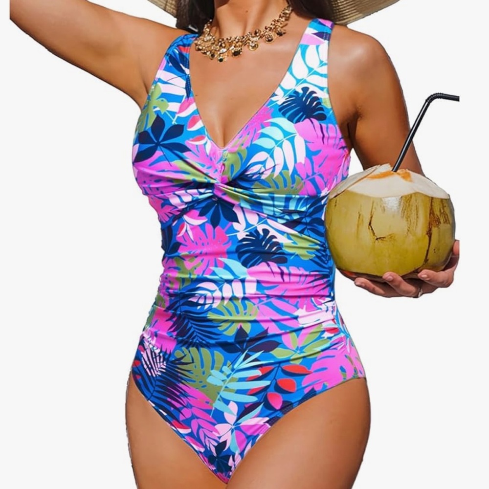 Nwt Holipick One Piece Tummy Control Push Up Full Coverage Slimming Swimsuit